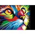 thumbnail image 1 of Diamond Painting kit for Advanced Diamond Art Lovers Rainbow Cat WD200 14.93 x 10.61 inches Square Rhinestones, 1 of 2