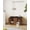 Rustic Brown and Black, variant on Hzuaneri 39.4" Cat Litter Box Enclosure, Hidden Cabinet Furniture with Bell, Farmhouse Style, Greige