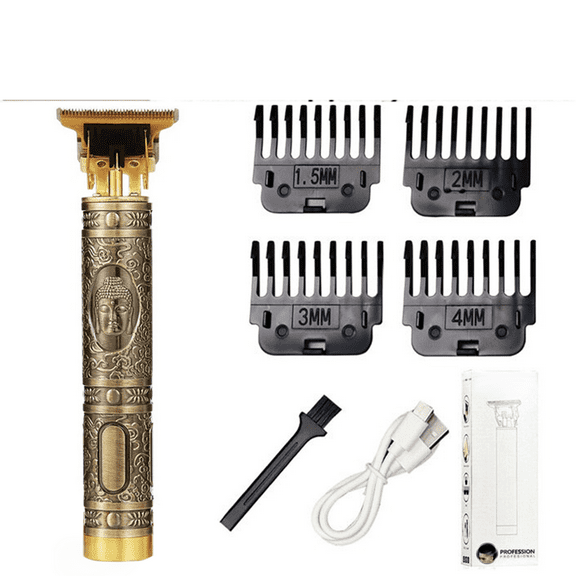 Professional Hair Clippers for Men Cordless, T-Blade Trimmer with 4 Guide Combs, 10W Powerful Motor, 180min USB Charge, IPX4 Waterproof for Hair Beard Body Grooming