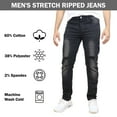 thumbnail image 4 of Men's 2-Pack Stretch Ripped Jeans - Denim Look with Flexibility & Comfort (Sizes: 30-42), 4 of 5