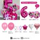 thumbnail image 3 of 44 globos de fiesta con temática de princesa Barbie de color rosa, globos de aluminio con números del 1 al 9 para decoración de fiestas de cumpleaños de niñas princesas, 3 of 5