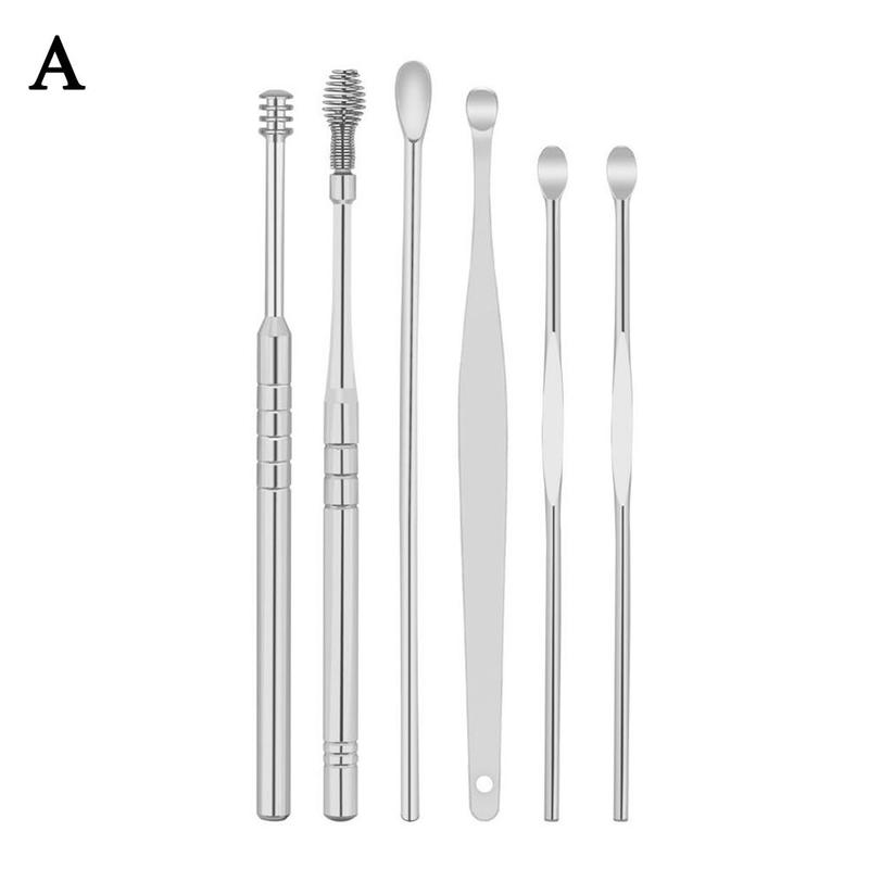 Ear Wax Pick Cleaner Remover Tool Curette Ear Scoop Spoon Steel K9Z5