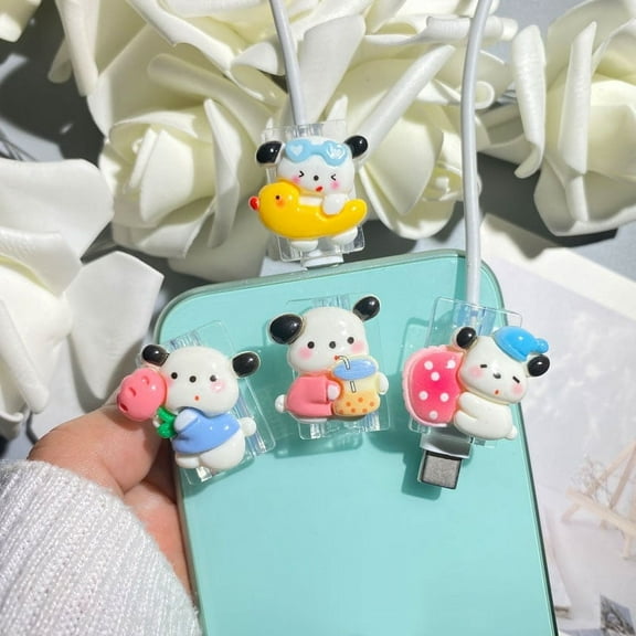 4Pcs Of Cable Protector for Phone Charger, Cute Pattern Phone Cable Protector, Charging Cord Protector, USB Charger Saver