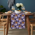 thumbnail image 2 of Halloween Table Runner - 120 Inch Long, Kitchen Dining Table Runner Dresser Scarves, Orange Pumpkin Funny Ghost Black Cat Purple Farmhouse Decor for Coffee Tables Wedding Party Banquet, 2 of 8