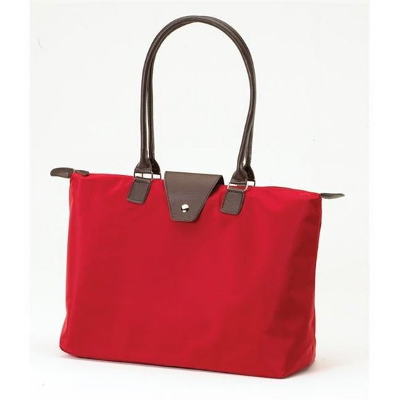 Joann Marrie Designs NF3RES Long Handle Fold-Up Bag, Red & Blue Stripe