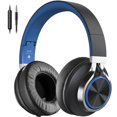 thumbnail image 1 of Auriculares supraaurales COOSII AC01 con cable y micrófono negro y azul, 1 of 6