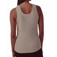 thumbnail image 2 of 32 Degrees Womens Fitted Ribbed Sleevless Bra Tank Top Cream XL, 2 of 3