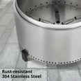 thumbnail image 3 of Yiwa Portable Smokeless Fire Pit, 32 Inch 304 Stainless Steel Firepit with Stand & Ash Pan for Patio, Camping, 3 of 7
