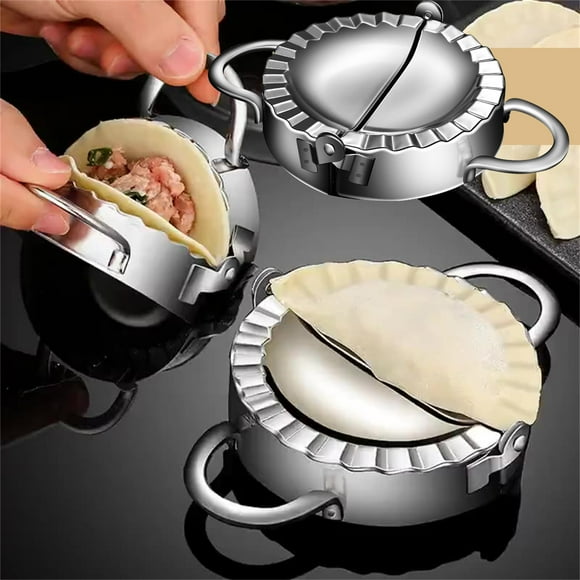 Summer Savings Kcavykas Kitchen Goodies,Stainless Steel Dumpling Maker Press Molds Wontons Molds Easy Dumpling Wrappers tool Dough Cutter Pie Maker