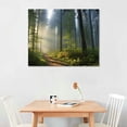 thumbnail image 2 of COMIO Sunrise Forest Wall Art Green Tree Pictures for Wall Landscape Canvas Print Modern Artwork Framed Nature Wall Decor for Living Room Bedroom Kitchen Office, 2 of 4
