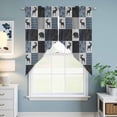 thumbnail image 6 of Blue Cabin Check Kitchen Window Curtains, Swag Curtains Valance for Bedroom Living Room Bathroom, Rustic Bear Elk Farmhouse Buffalo Plaid Rod Pocket Window Curtain Block Drapes 2 Panels 28"x36", 6 of 9
