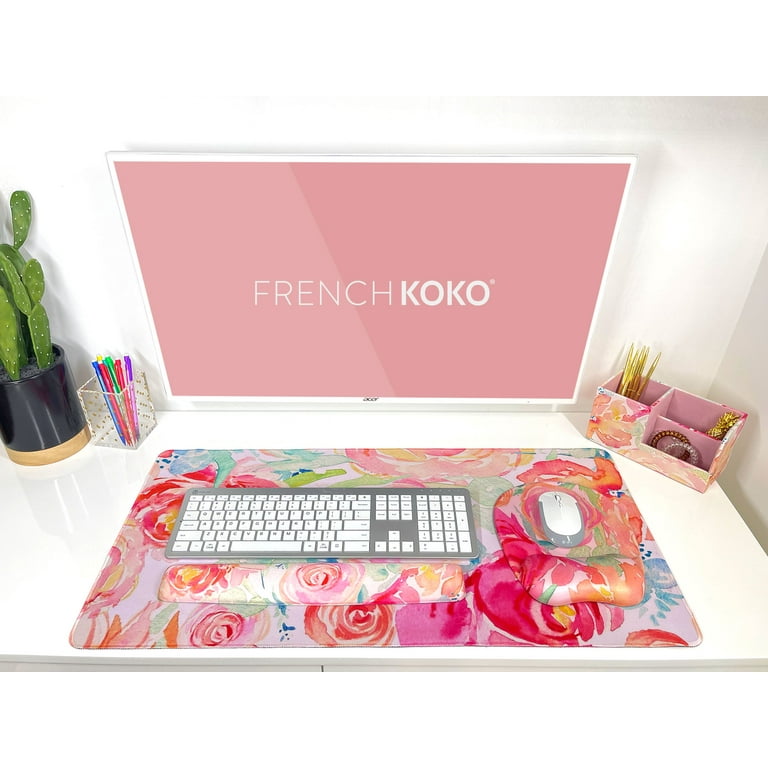 French Koko Large Mouse Pad Long Desk Mat Keyboard Pad Protector