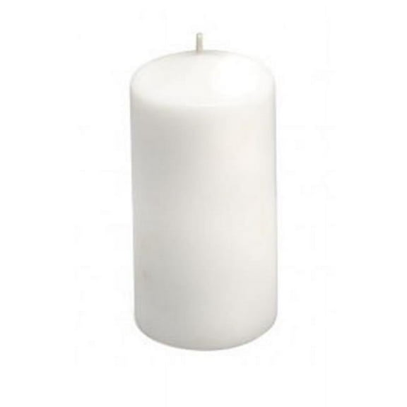 Zest Candle CPZ-027-12 3 x 6 in. White Pillar Candles-12pcs-Case - Bulk