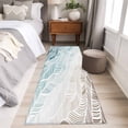 thumbnail image 4 of Ombre Brown Blue 2'x6' Runner Rugs for Hallway Kitchen Bedside Non Slip Washable, Summer Coastal Ocean Sea Beach Wave Entryway Rug Runners with Rubber Backing, Long Carpet Runner for Laundry Room, 4 of 8