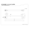 thumbnail image 2 of Kingston Brass K153A6PN 10-Inch Adjustable High-Low Shower Arm in Polished Nickel, 2 of 4