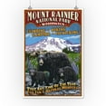 thumbnail image 2 of Mount Rainier National Park, Bear Family Vintage Sign (12x18 Wall Art Poster, Room Decor), 2 of 3