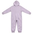 thumbnail image 5 of Women's Fleece Lined Hooded Jumpsuit Long Sleeve Zip Up One Piece Tracksuit Loose Fit Soft Warm Cozy Fall Winter Loungewear Y2K Streetwear with Pockets Purple, 5 of 7