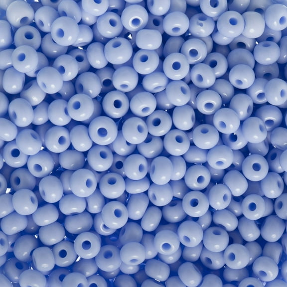 John Bead Czech Glass Seed Beads 6/0 (23g) Powder Blue Bead