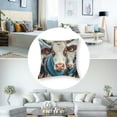 thumbnail image 5 of nygtbtfer  Printed Cute Farm Animal Cow Square Pillowcases Pillow Case Cushion Garden Cushion Super Soft Pack of 2 for Home Couch Sofa Decorative White, 5 of 7