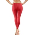 thumbnail image 5 of Stamzod Women's Workout Leggings Solid Color Stretch Tummy Control Leggings Casual Slim Fit Yoga Pants for Running Gym Workout Red D XXL, 5 of 7