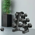 thumbnail image 5 of Heavy Duty Dumbbell Storage Rack, Holds 6 Pairs, Anti-Slip Rubber Covers and Pads, A-Shaped Design, Maximum Load 176lbs, 5 of 5