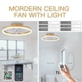 thumbnail image 6 of STERREN Modern Gold 20" LED Flush Bedroom Low Profile Ceiling Fan with Remote, 6 of 7