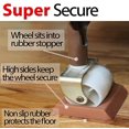 thumbnail image 4 of iPrimio - Newest Bed Stopper/Furniture Stopper Universal Design fits Most Wheels. Solid Rubber. Won't Scratch/Leave Marks on Floors. Patent Pending. (6 Pack), 4 of 7