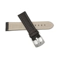thumbnail image 4 of Bandini Extra Long (XL) 22mm Mens Italian Leather Watch Band Strap - Brown - Buffalo Pattern - White Stitch - Classic, 4 of 5