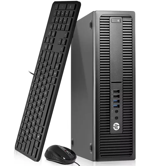 Restored Windows 11 PC HP ProDesk G2 Desktop Computer, Intel Quad Core i5-6500 6th Gen, 8GB DDR4 Ram, 256GB SSD, Keyboard & Mouse, Wi-Fi (Refurbished)
