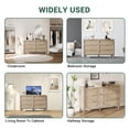 thumbnail image 4 of Cómoda de dormitorio moderna - 6 cajones de ratán - Amplio espacio de almacenamiento - Diseño mid-century en madera - Perfecta para dormitorio, entrada o pasillo - Color roble natural, 4 of 8