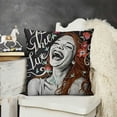thumbnail image 2 of YINGXI  Cushion Pillows Cover Life Quote Live Laugh Love White Letters Square,Pillow Cover Decor for Couch Sofa Bedroom Car Living Room 22x22in, 2 of 5