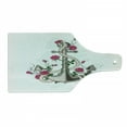 thumbnail image 1 of Rose Cutting Board, Hand Drawn Illustration of Sea Anchor Entwined with Flowers and Marine Rope, Tempered Glass Cutting and Serving Board, Wine Bottle Shape, Hot Pink Green Taupe, by Ambesonne, 1 of 1