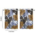 thumbnail image 4 of Hawaiian Floral & Tropical Leaf 2-Piece Kitchen Curtains 27.5x36 Inch Colorful Exotic Design Panels, 4 of 4