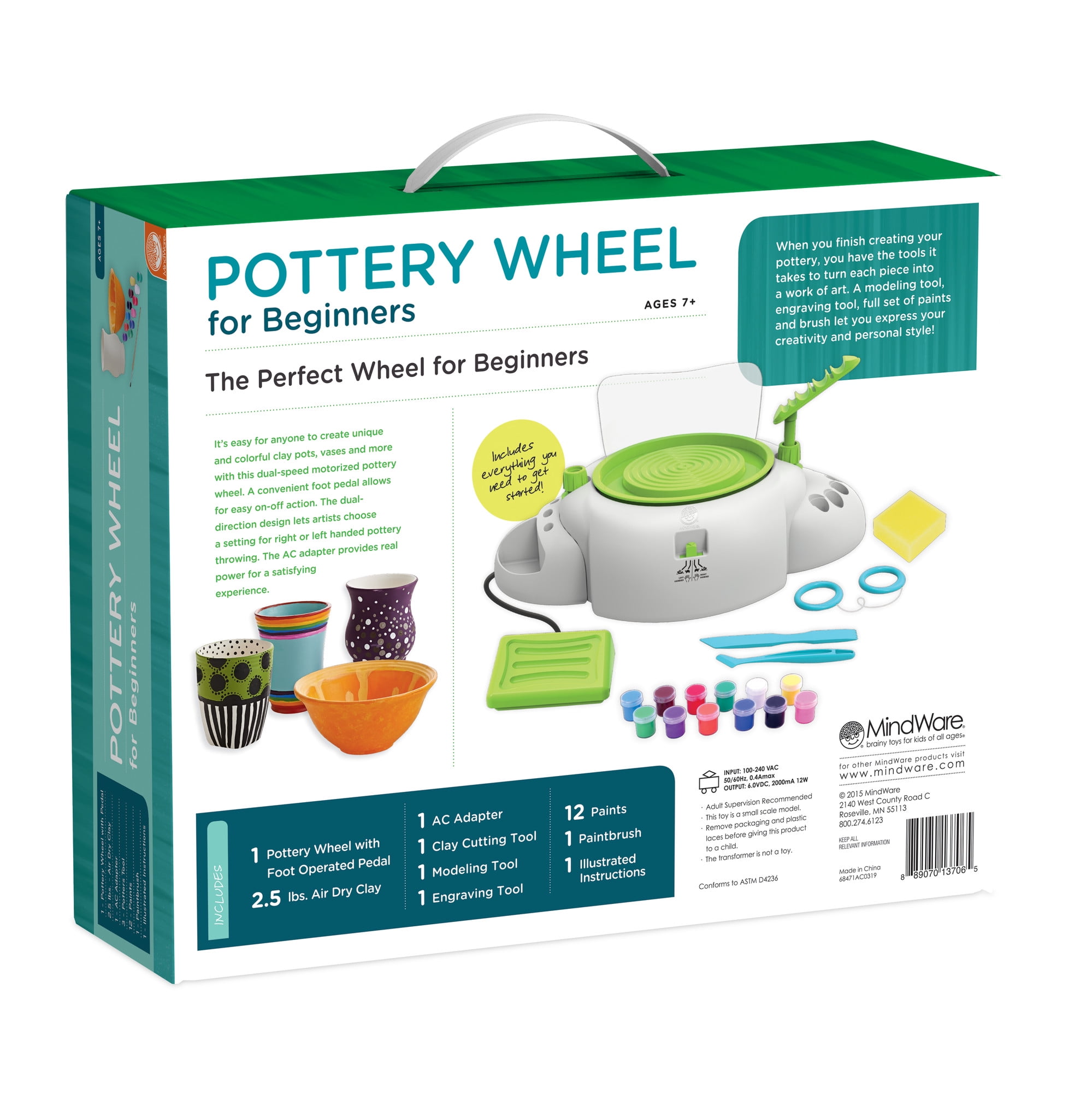 Kids Pottery Wheel, DIY Electric Ceramic Art Craft Tool, Engaging Clay  Machine for Creative Children
