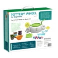 thumbnail image 2 of MindWare Pottery Wheel for Beginners, White and Green, Includes Clay, Paint and Tools, 2 of 8