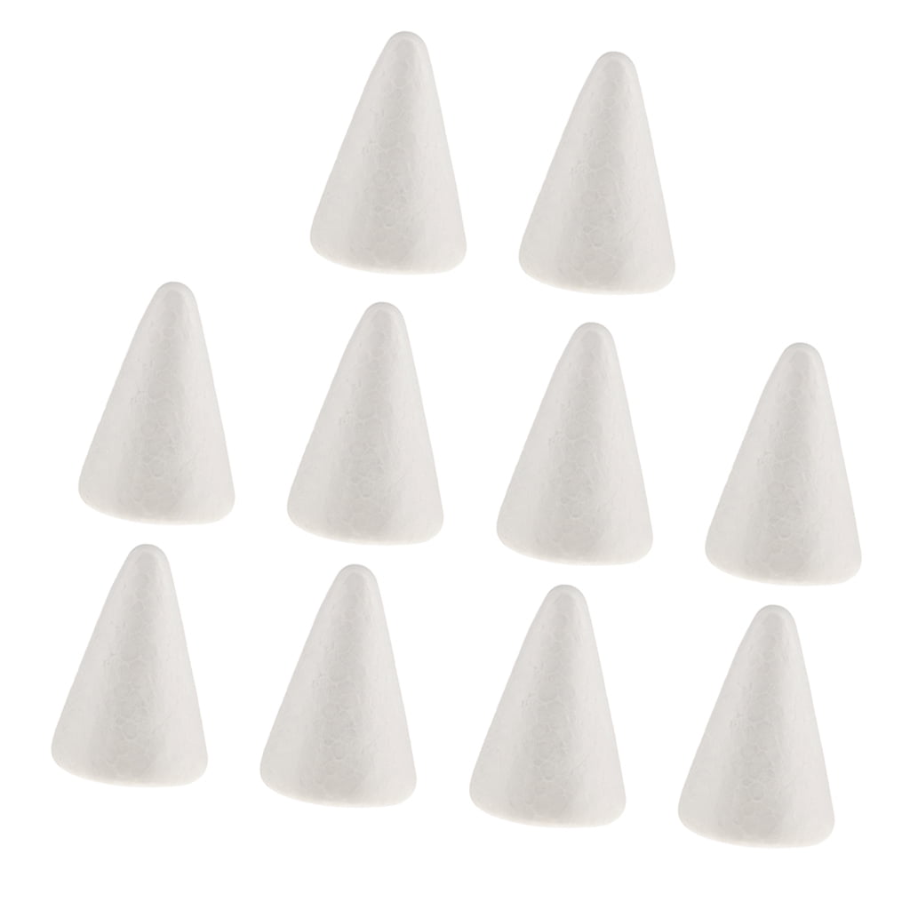 Green Styrofoam Cone Each Craft Cone Measures 8.9 x 3.8 Artificial Flowers Styrofoam Cones for Crafts Dry Floral Foam Cones 8.9 inches and Cemetery vases 