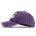 thumbnail image 4 of GBSYEWXS Men Baseball Cap Cartoon Print Washed Distressed All-Season Christmas Purple Polyester Hat, 4 of 6