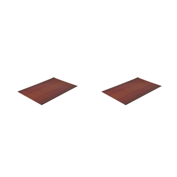 Advancent Mantel de de PVC de estilo japonés, manteles individuales, posavasos, lavable, rectangular, antideslizante, impermeable, para mesas de Rojo 2Conjunto