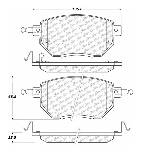 Go-Parts OE Replacement for 2004-2008 Nissan Maxima Front Disc Brake Pad Set for Nissan Maxima (Base / SE-R)