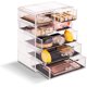 thumbnail image 5 of Sorbus Acrylic Makeup Organizer - Organization and Storage Case for Cosmetics Make Up & Jewelry - Big Clear Makeup Organizer for Vanity, Bathroom, College Dorm, Closet, Desk (3 Large, 4 Small Draw, 5 of 8