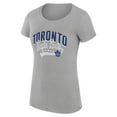 thumbnail image 2 of Women's G-III 4Her by Carl Banks Gray Toronto Maple Leafs Super-Slim Fit Lightweight Filigree Logo T-Shirt, 2 of 3
