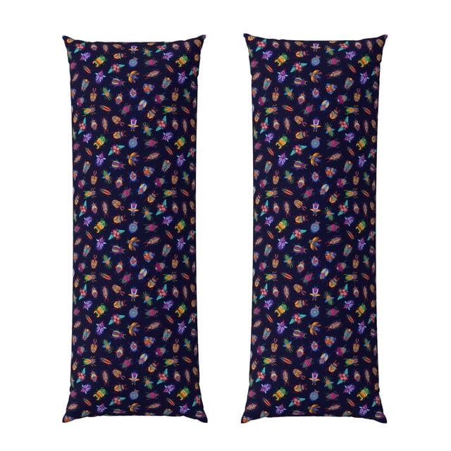 Balery Colorful Insects Funda Protectora para Almohada Corporal de Algodón Hipoalergénico con Cierre(55 x 21 pulgadas), Almohadas No Incluidas