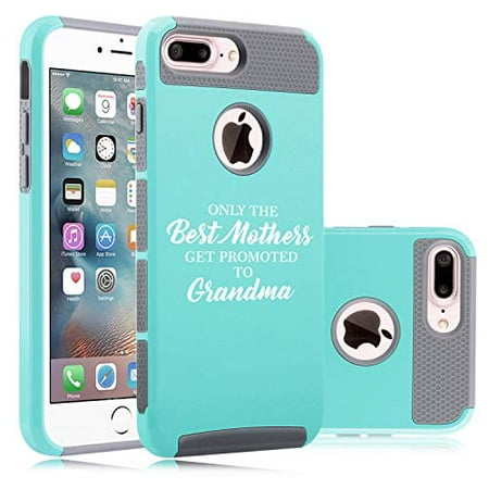 Shockproof Impact Hard Soft Case Cover for Apple (iPhone 7 Plus/iPhone 8 Plus) The Best Mothers Get Promoted to Grandma