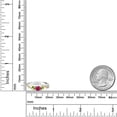thumbnail image 6 of Gem Stone King 0.62 Cttw Red Ruby Green Peridot and White Lab Grown Diamond 3 Stone Engagement Ring for Women | 925 Sterling Silver and 10K Yellow Gold | Available in Size 5, 6, 7, 8, 9 | Size 9, 6 of 6