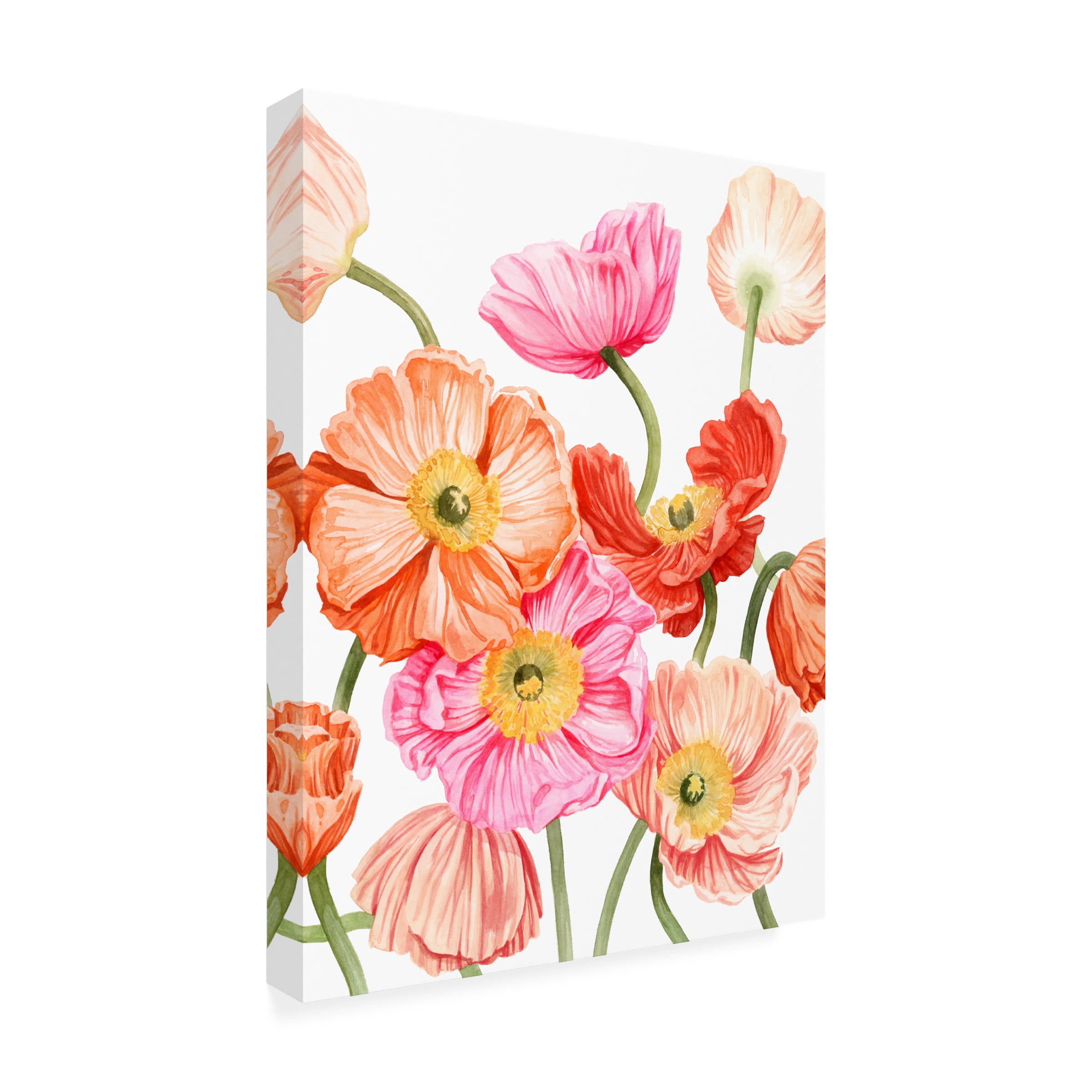 Grace Popp 'Bright Poppies II' Canvas Art