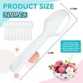 thumbnail image 2 of QZS Disposable Plastic Spoons,Set of 500 Portable Clear Mini Spoons for Desserts,2.9x0.78In Plastic Serving Utensils for Home,Party,Picnics, 2 of 6