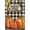 Buffalo Plaid Pumpkins Garden Flag – 12" x 18", Double Sided, Hello Fall, Autumn Decor, Halloween, Thanksgiving, Home Decor, Halloween, Pumpkin Patch