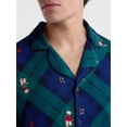 thumbnail image 3 of Jaclyn Men's Matching Family Pajamas Plaid Bear Print Top and Pants Set, 2 Piece, Sizes S-3XL, 3 of 5