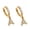 Gold, variant on 14K Gold Plated Initial Hoop Earring,Hypoallergenic Earrings Birthday Gifts