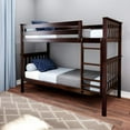 thumbnail image 1 of BEDSMART Solid Wood Twin Over Twin Bunk Bed | Espresso, 1 of 6